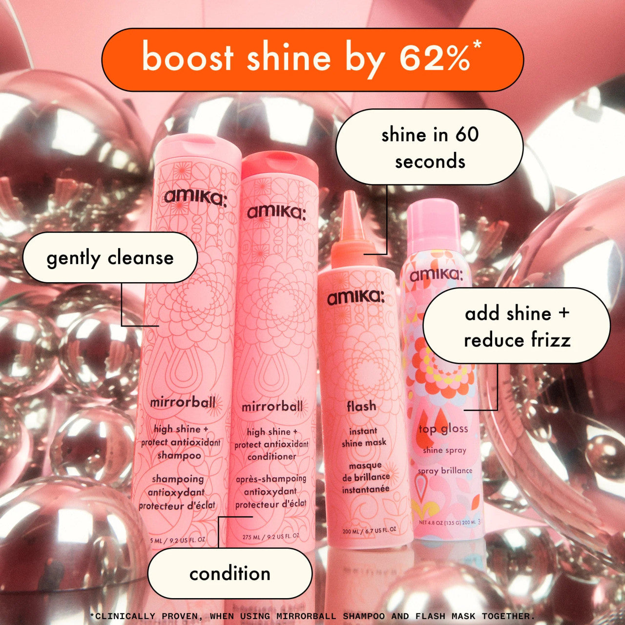 mirrorball high shine + protect antioxidant shampoo