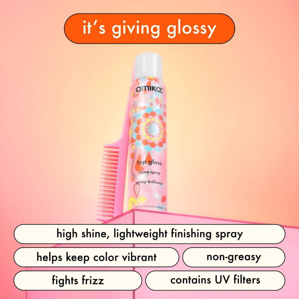 top gloss hair shine spray