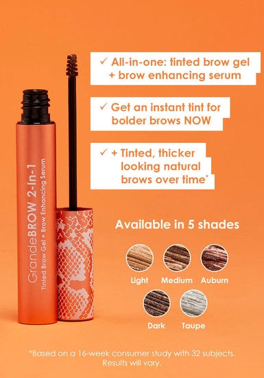 GrandeBROW 2-In-1 Tinted Brow Gel + Brow Enhancing Serum