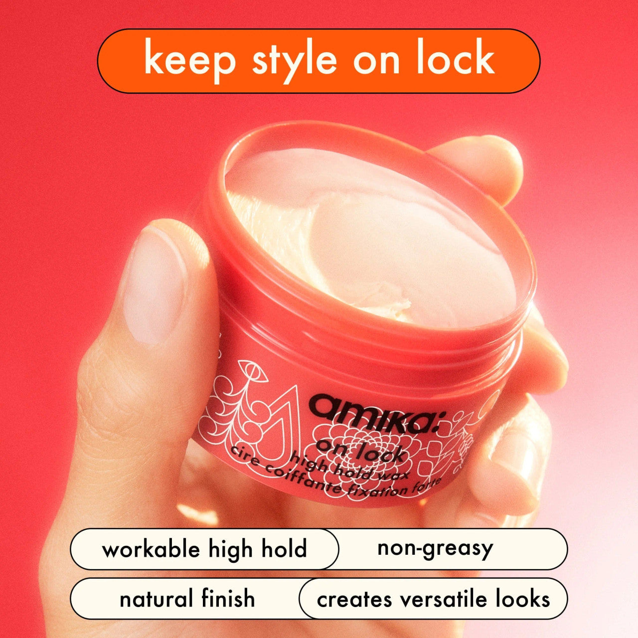 on lock high hold hair wax