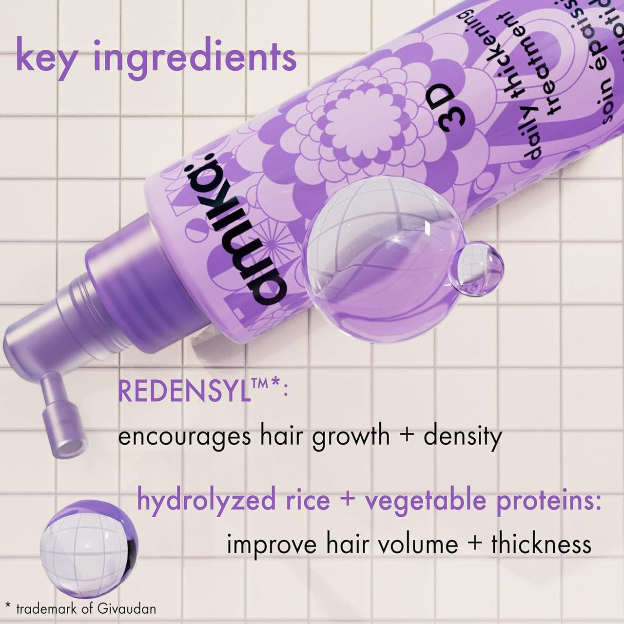 3D hair thickening treatment voluminous hair