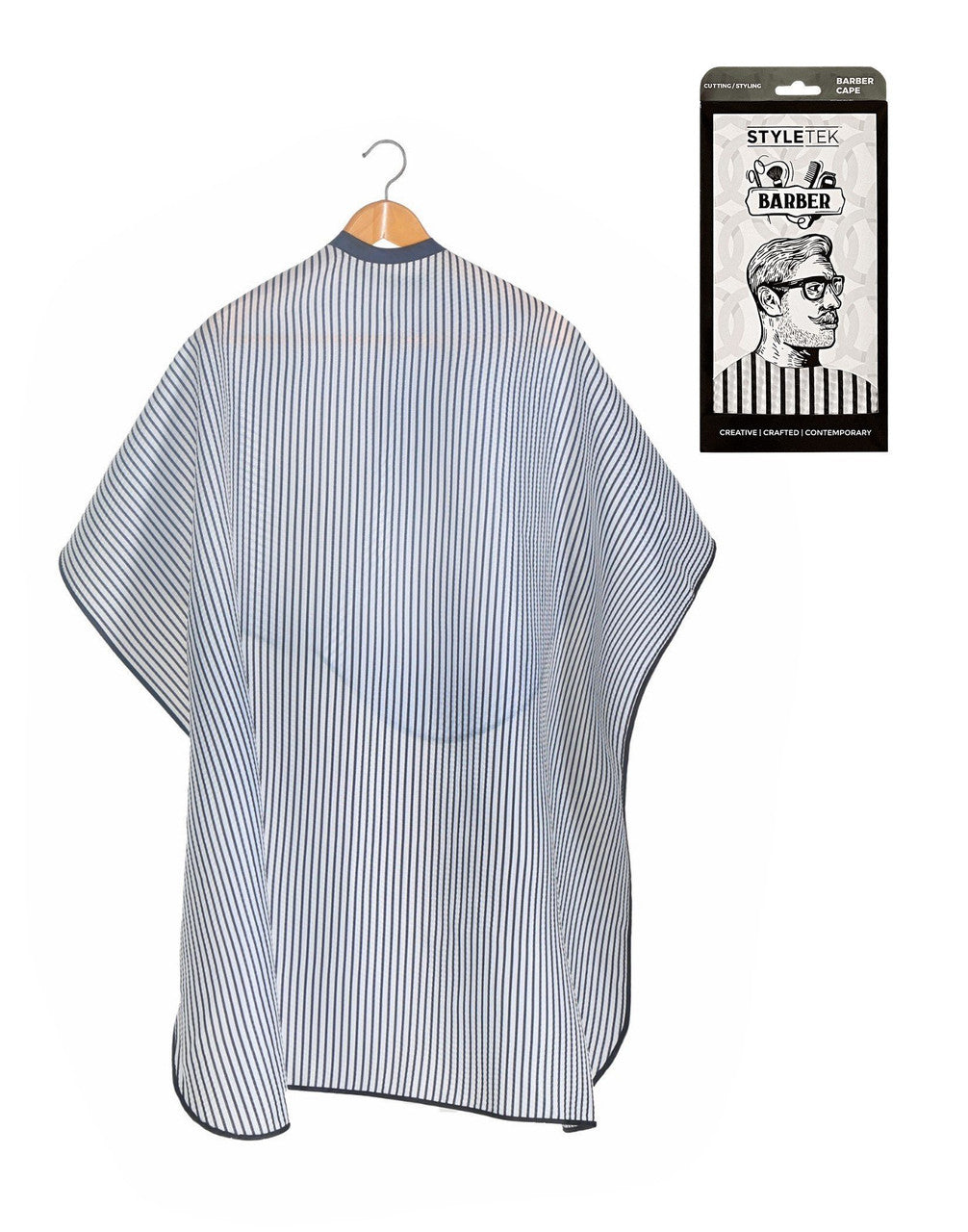 Solid Classic Pin Stripe Barber Cape