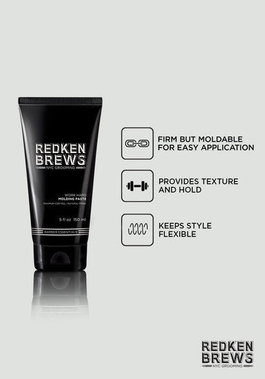 Brews Work Hard Molding Paste - Styling Paste For Men